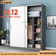 JET Wardrobe Sliding Door Modern Minimalist Bedroom Rental Room Storage Cabinet Solid Wood Minimalist Cabinet Cashback E046