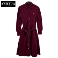 Polo Ralph Lauren 23週年紅色珠地長袖Polo衫洋裝 XS碼 [二手]