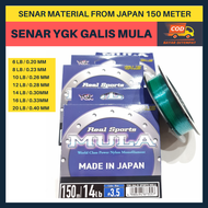 Senar YGK Galis Mula Original Panjang 150 Meter - Senar Pancing Galatama HI Class Anti Melinting Kua