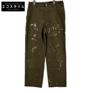 Auralee A25AP01BP Washed Baggy Satin Bleached Baker Pants, Size 4 [Used]