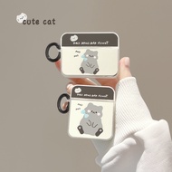 Mirror Cute Cat Square AirPods 4 pro2 3rd Generation 2nd Protective Case i16 i15 i14 Phone Soft Girl