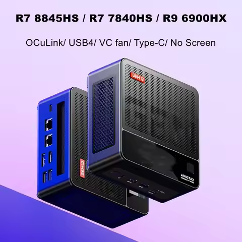SZBOX MINI PC R7 8845HS / R7 7840HS / R9 6900HX DDR5 NVME SSD PCIE4.0 WIFI 6 BT 5.2 OCuLink USB4 75W