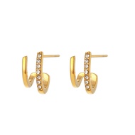 GENA EARRING waterproof 18k gold stainless steel female fashion earring huggies