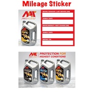 MEAUSU Premium Quality &amp; High Quality Engine Oil / Auto Transmission Oil Mileage Sticker