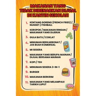 BANNER KANTIN | BANNER SEKOLAH | BANNER MAKANAN YANG TIDAK DIBENARKAN DIJUAL DI SEKOLAH