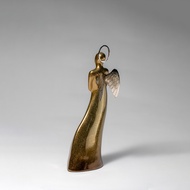 ST.MALO 秘魯工匠手工陶瓷藝術天使擺飾組-金色向左