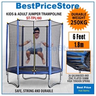 BPA Trampoline 1.8m 6ft 72 Inch 250kg Kids & Adult Jumper Enclosure Fitness Slimming Shape Bounce Ju