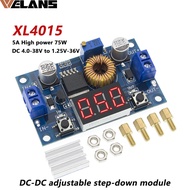 XL4015 5A High power 75W DC-DC adjustable step-down module+LED Voltmeter Power supply module DC 4.0-