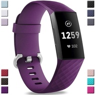 สายนาฬิกาใช้งานร่วมกับ Fitbit Charge 4 / Fitbit Charge 3 / Fitbit Charge 3 SEกันน้ำสายนาฬิกาสำหรับเปลี่ยนฟิตเนสสายรัดข้อมือกีฬาสำหรับผู้ชายผู้หญิง (ไม่มี Tracker)