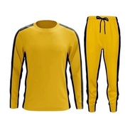Bruce Lee's casual sports suit with logo printing for men's youth style long sleeved sports suit