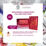 [WeCommerce] Vitaderma Moisturizing & Brightening Collagen Sheet Mask 10pcs_Aging Dull Dehydrate Dry