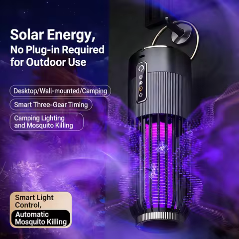 Outdoor Solar Energy Mosquito Killer Camping lamp Upgrade Household Mosquito Repellent USB Rechargea