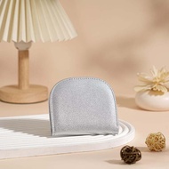 Mini Half Circle Wallet for Women Versatile Solid Color Lock Buckle Simple Fashion Student Money Cli
