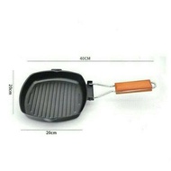 Square Grill Pan 20cm Teflon Multipurpose Satay Grilled BBQ Pan - Sausage Grill - Folding Meat Grill - portable Grill - camping Grill