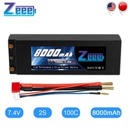 Zeee 7.4V 100C 8000MAh Lipo แบตเตอรี่2S RC Lipo แบตเตอรี่4Mm Bullet Dean-Style T Plug สำหรับ RC รถเร