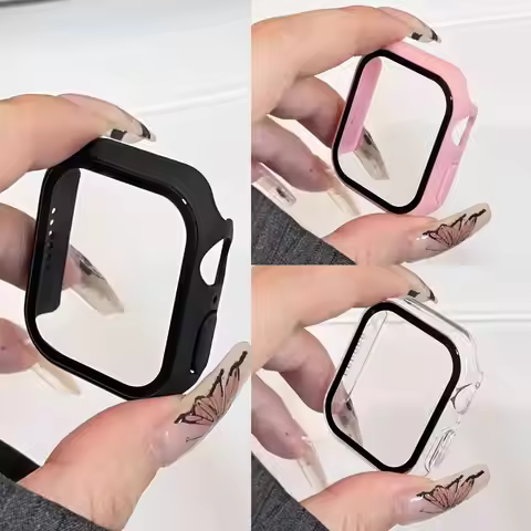 Tempered Glass+Cover For Apple Watch 10 42mm 46mm Matte Hard PC bumper Screen Protector Case iWatch 