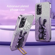 For Xiaomi Poco M4 Pro 5G Case Electroplating Colorful Luxury Soft Glitter TPU Cell phone Back Cover Xiaomi Poco M4 Pro 5G Phone Case rabbit Kickstand