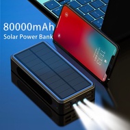 80000mAh Original Power Bank Solar Wireless powerbank Fast Charger 4