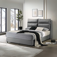 BETTY FURNITURE LILAC Queen Divan Bed Frame With Detachable Cushioned Headboard