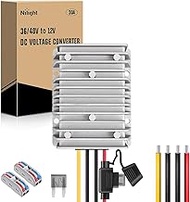 Nilight 48V 36V to 12V Voltage Converter 360W 30A Regulator Step Down to 12VDC Waterproof DC Convert