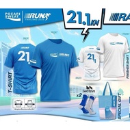 Running Shirt + Finisher Length 21.1 KM Short Sleeves Size XL + 2 Pairs Of Socks Pocari Sweat Run Th