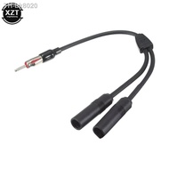 ◐  1 For 2 Car Antenna Cable Adapter Aluminum Plug Car Special Radio Antenna Aerials AM/FM Audio Signal Amplifier Booster Cable NEW
