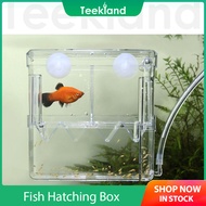 Teekland Aquarium Tanks Isolation Breeding Hatching Box Fighting Fish Juvenile Fish Protection Box Betta Fish Tank 18x15x8.5cm