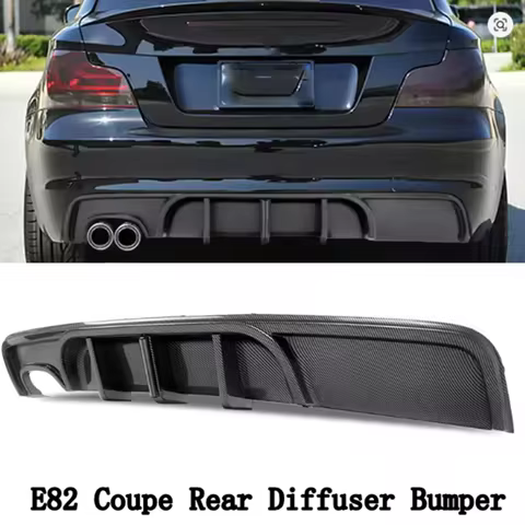 For Bmw E82 E88 M Performance Style Rear Diffuser Rear Bumper Lip Splitter 1 Series 120d 125d 130i 1