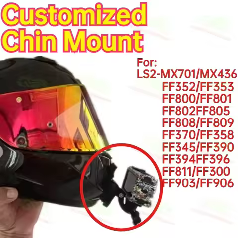 For LS2 Helmet Customized MX701 MX436 FF901 352 800 801 805 811 903 Chin Mount for For GoPro Hero10 
