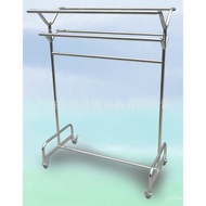 [Clothes Hanger Rack Double Bar]Cart Stainless Steel Rack Factory direct sales U5U8