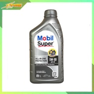 น้ำมันเครื่อง เบนซิน Mobil Super 5W-30 ขนาด 1 ลิตร สังเคราะห์แท้ 100% เบนซิน