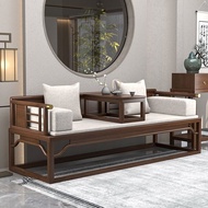 [Factory Price] New Chinese Style Solid Wood Arhat Bed Bed with Rollers Small Apartment Modern Simpl
