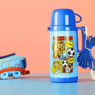 【孔雀Peacock】580ML 兒童保冷保溫杯水壺 日系隨身-藍運動獅