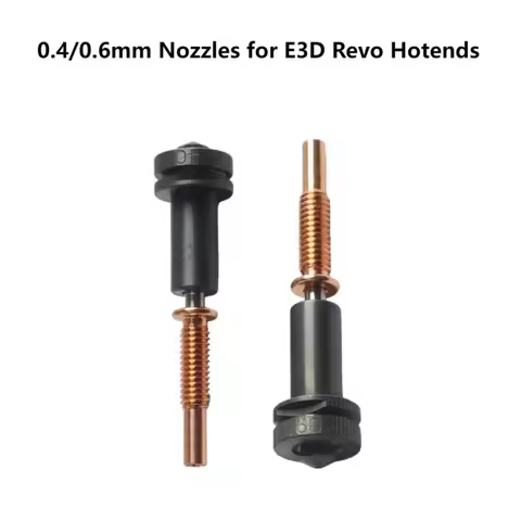 Upgraded E3D REVO Standard Flow 0.4/0.6mm Nozzles Hardened Steel/Copper/Titanium Material 3D Printer
