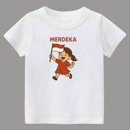 Children's tops, August 17th edition, INDEPENDENCE GIRL image, ages 1-12 years, tc 28s