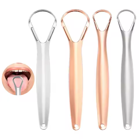 Stainless Steel Tongue Scraper Cleaner Fresh Breath Cleaning Coated Tongue Toothbrush Oral Hygiene C