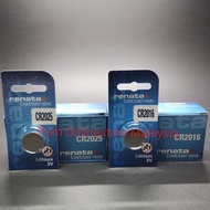 Renata CR2016 / CR2025 / CR2032 3V Litium Bateri Lithium Batteries (100% Original)