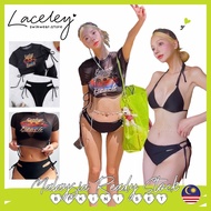 Plus Size 3PCS Asian Style Design with T-shirt Swimsuit Woman Swimwear Bikini Set/辣妹风3件套泳衣泳装套装[L551]
