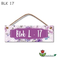 House Number Wall Decoration BLK17-18
