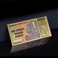 8/9-Foreign Currency 100 Billion Zimbabuwei Commemorative 100 Billion Gold Foil Paper New Year Red E