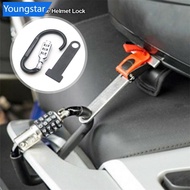 【FY】  Universal Anti-theft Motorcycle Helmet Lock Multi-Function Combination Code Lock With T-Bar Ru