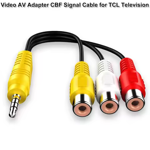 3.5MM To 3 RCA Cable Video Component AV Adapter Cable ForTCL TV 3.5mm To RCA Red White And Yellow Fe