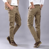 Men s Slim Stretchable Cargo Pants Casual Chinos Korean Fashion