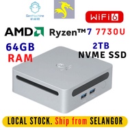 GenMachine AMD Ryzen 7 7730U Windows Mini PC DDR4 64GB RAM 2TB SSD PC Gaming PC Computer CPU Desktop