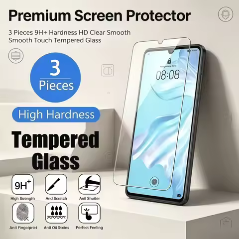 New 3PCS HD Tempered Glass For Huawei P30 P40 P20 Mate 20 Lite Y6 Y7 P9 P10 P Smart Z 2019 2018 Nova