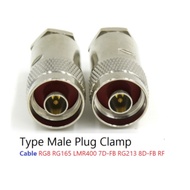 N Male Clamp Connector for RG8U LMR400 RG213 Rg214 RF Coaxial  Cable