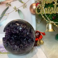 Uruguay Open Smile Amethyst Cave Crystal Ball No. 27 235g ️ Red Agate Prosperous House Prosperity Green Attract Positive Wealth Opening Leadership Responds To Geode