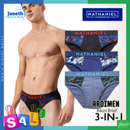 Natasha Nathaniel Men's 3-Pieces Bikini Brief Plain & Print