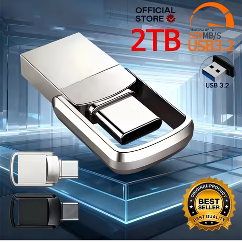 USB Adapter Flash Drive 2TB 3.2 Type C PenDrive Memory Stick 256GB 1TB 2TB Pen Drive Flash Disk for 