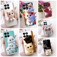For Honor X7C Play 9T Case ALT-LX2 ALT-NX1 Lovely Cat Cartoon Soft Silicone Clear TPU Back Phone Cov